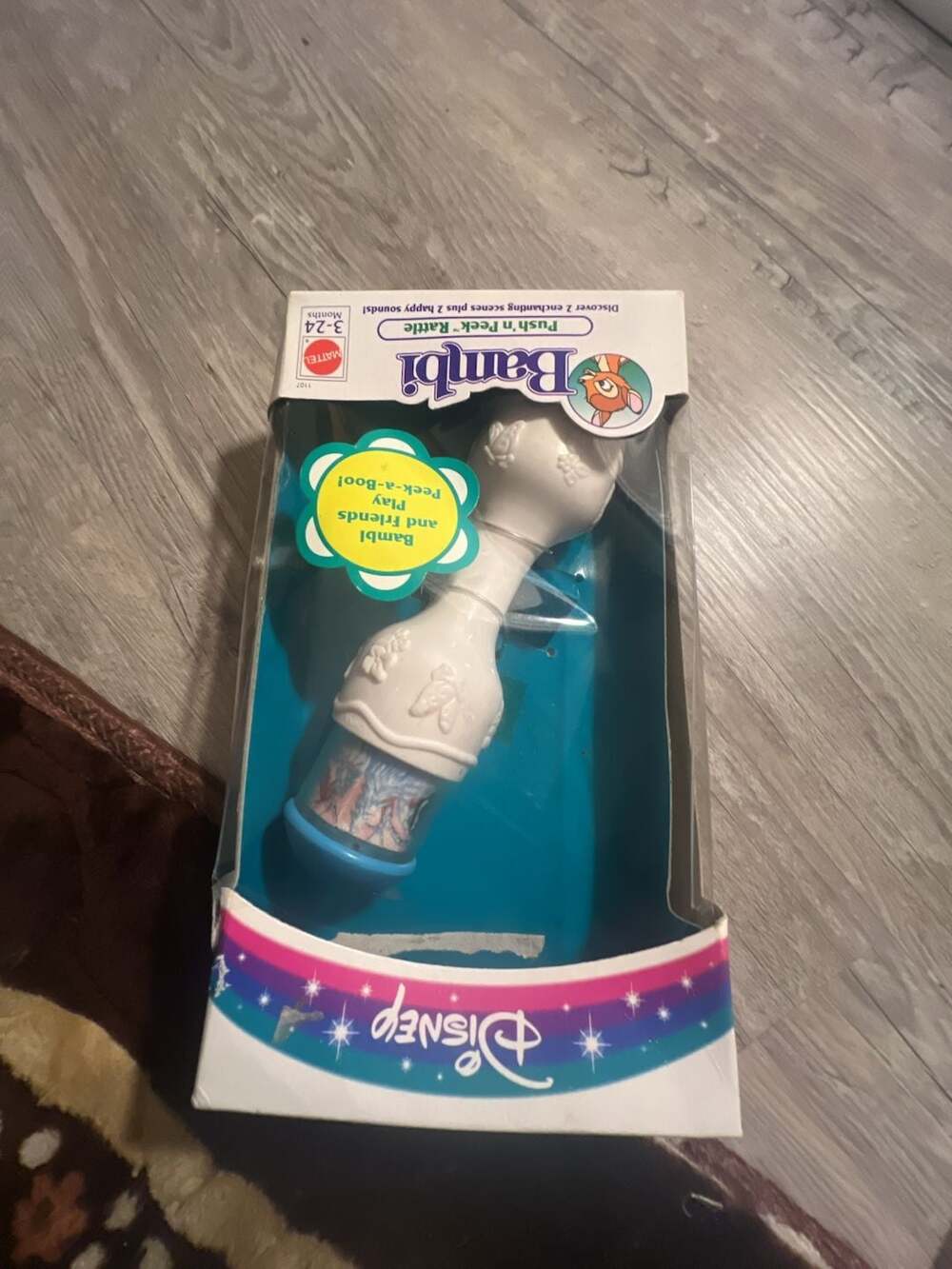Mattel Disney Bambi Push 'n Peek Rattle Infant Toy